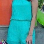 The Impeccable Pig Turquoise Romper Photo 0