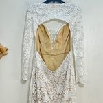 La Femme  25607 Plunge V-Neck Long Sleeve Lace Gown Photo 5