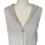 Porto cruz women's size small light gray sleeveless hooded swimsuit cover sweater Photo 4