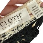 CLOTH by DESIGN Crochet Flower Long Sleeve Open Knit Sweater Top Sz XL Festival Black Photo 1