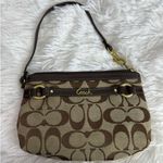 Coach Brown Signature Canvas Wristlet Photo 0