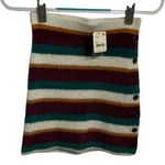 Free People NWT  Ciara Fig Jam Stripe Mini Skirt Size XS Photo 0