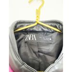 ZARA  Black Pink Motorcycle Biker Jacket Size Large Vegan Leather Grunge Gothic Photo 5