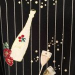 Soma Embraceable PJ Sleepshirt Posh Party Sz S Pass The Bubbly Metallic NWT Black Photo 4