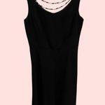 Donna Ricco Beautiful Donna Rico pearl beaded necklace black dress midi swing skirt Photo 2