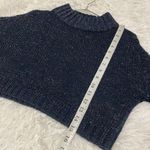 H:ours Crop Turtleneck Sweater in Navy Blue Shimmer XS Photo 3