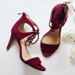 Vince Camuto  Women’s Lace Up Heels Burgundy Size 6 Photo 0
