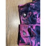 H&J Women Size 1X Water Color Print Denim Jean Jacket Artsy Buttons Cotton City Photo 14