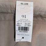 Ann Taylor Factory Khaki Tan Beige Faux Wrap Skirt with Tie Belt Size 16 Photo 4