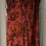 Anthropologie Kimber Tunic Floral Pink V Neck Dress Women’s Small Photo 0