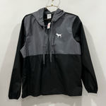 PINK - Victoria's Secret Victoria's Secret PINK Hoodie Windbreaker Charcoal Gray Black Jacket Size XS Photo 0