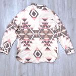 Sanctuary Women's NWT Aztec Print Warm Cozy 100% Cotton Fleece Shirt Jacket S Photo 4