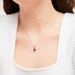Kay Jewelers //Amethyst Heart Necklace With Diamond Accent Sterling Silver Photo 2