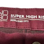 No Bo  Women’s 3X (21) Super High Rise Burgundy Jeans Photo 2