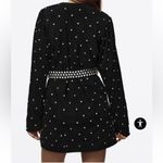 ZARA Leather Rhinestone Blazer Dress. Size XS. Black. NWT Photo 1