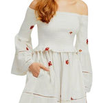 Free People  Counting Daisies Embroidered Off the Shoulder Dress White size M Photo 0