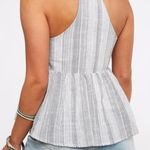 Peach Love Striped Babydoll Top Large Photo 1