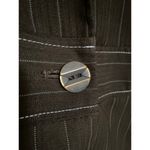 Vintage Larry Levine Pinstripe Blazer Jacket Womens 10 Brown Photo 2