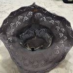 Handmade  Light Lavender Purple Knit Sunhat w/ Flower Photo 2