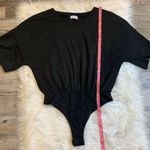 Pink Lily Casual Saturday t-shirt thong bodysuit charcoal gray M Photo 10