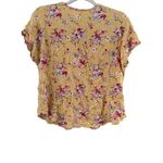 Maurice's Small Yellow and Pink Short Sleeve Blouse Photo 8