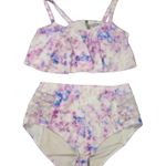 Torrid  Purple Tie Dye Flounce Lattice 2 Piece Swimsuit Size: 2 Photo 1