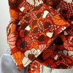 ZARA  Floral Print Pull On Slim Flare Pants Photo 5