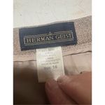 Herman Geist  Womans Pleated Lined Roll up Wool Pants Tan Sz 16 NWT Photo 2