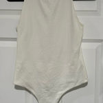 BP  White Ribbed High Neck Bodysuit Photo 0