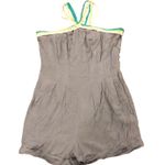 Aryn K Romper Gray 100% Silk Halter Photo 1