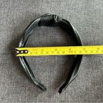 Faux Leather Knot Headband, Black Photo 5