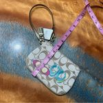 Coach NWT Signature Wristlet light khaki pink blue monogram gold new Photo 9