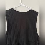 VTG FOCUS Button Down Tank Top Retro Funky Ribbed Cardigan Tank Black Size L XL Photo 6