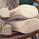 Sam Edelman Taylan Tan Leather Fringe Pull On Tall Stacked Heel Boots Photo 9