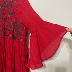 Umgee  Red Floral Embroidered Dress Size XL Women’s Boho Babydoll Photo 4