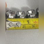 Necklace Faux Diamond Silver Long Super Shiny Party Black Corded Photo 2