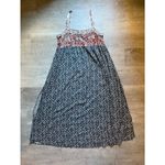 Natural Life  Patti Dainty Floral Side Slit Sleeveless Maxi Dress Size L Blue Red Photo 2