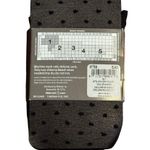 secret treasures LADIES  CONTROL TOP BLACK NYLON SHEER W/BLACK DOTS HOSE SZ 1 NIP Photo 2