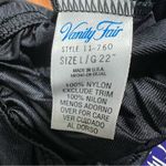 Vanity Fair Vintage  Black Satin Lace Trim slip size L 23” Made USA side slit Photo 5