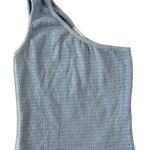 Altar'd State Women's XS One Shoulder Blue Crop Top Rouched Extra Small Photo 0