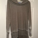 Lucky Brand Women’s Small Oversized Green Grey Cowl Neck Pullover Tunic Sweater Photo 1