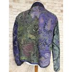 Mary Lynn O’Shea Hand Woven Jacket Women Medium Jacquard Purple Patchwork Floral Photo 3