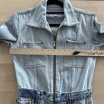 RE/DONE X Levis Jumpsuit Womens XS Denim Flared Distressed Indigo Reconstructed Photo 13