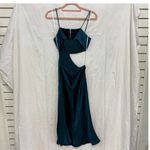 White Fox Boutique White Fox Molly Sleeveless Cutout Side Slit Midi Dress Teal Blue Women's Size XS Photo 4