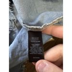 EXPRESS Women Size Medium Button Down Long Sleeve Shirt Denim Style Raw Hem City Photo 9