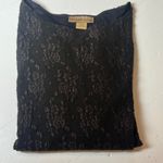 Notations  Women's L Black Lace Long Sleeve Top Sheer Polyester Chiccore Photo 2