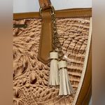 Brahmin  Rare Style Crocodile Leather Saddle Brown Tote Photo 4