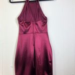 Crystal Doll  Size 7 Sleeveless Caged Neck & Back Satin Finish Dress Photo 9