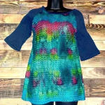 BKE  colorful sheer blouse size medium Photo 0
