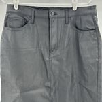 a.n.a  Black High-Rise coated denim Midi Skirt casual modest 12 fall neutral Photo 5